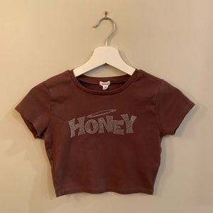 GARAGE cropped honey tee